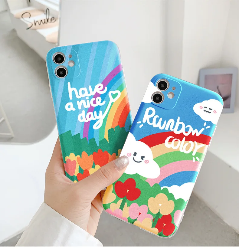 Cartoon Rainbow Phone Case For iphone 13 12 11 Pro Max 6 7 8 plus X XR XS Max SE 2020 Back Cover Cute Soft Silicone Cases Funda
Cartoon Rainbow Phone Case For iphone 13 12 11 Pro Max 6 7 8 plus X XR XS Max SE 2020 Back Cover Cute Soft Silicone Cases Funda