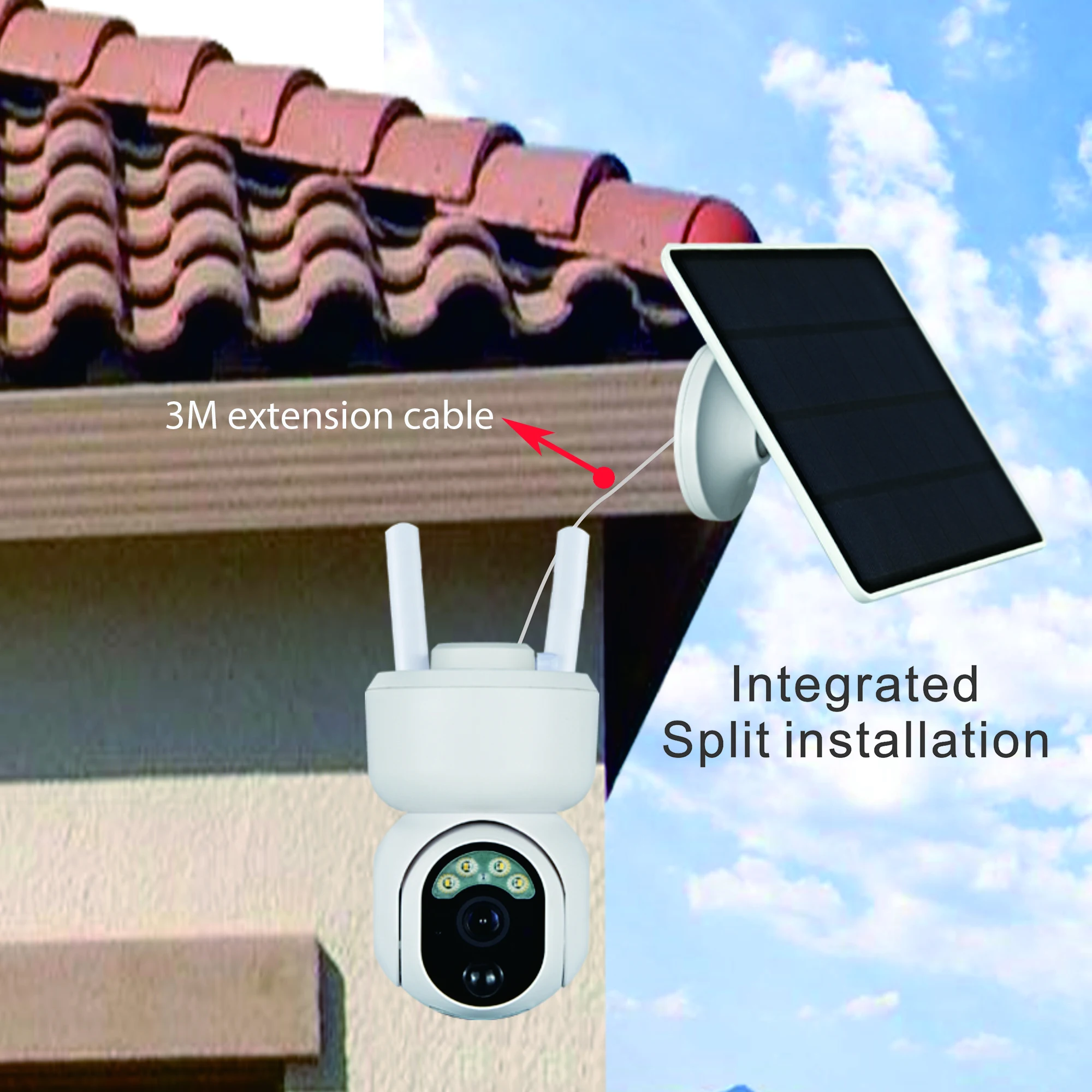 Мини-IP-камера с солнечной панелью 1080P 3 5 Вт | Безопасность и защита