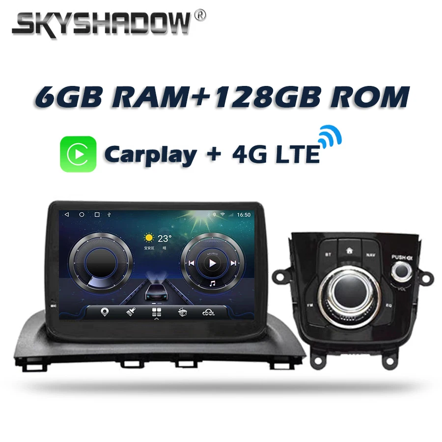 Автомобильный DVD-плеер Carplay 9 дюймов Android 11 0 8 ГБ + 128 DSP IPS GPS Wi-Fi Bluetooth 5 RDS