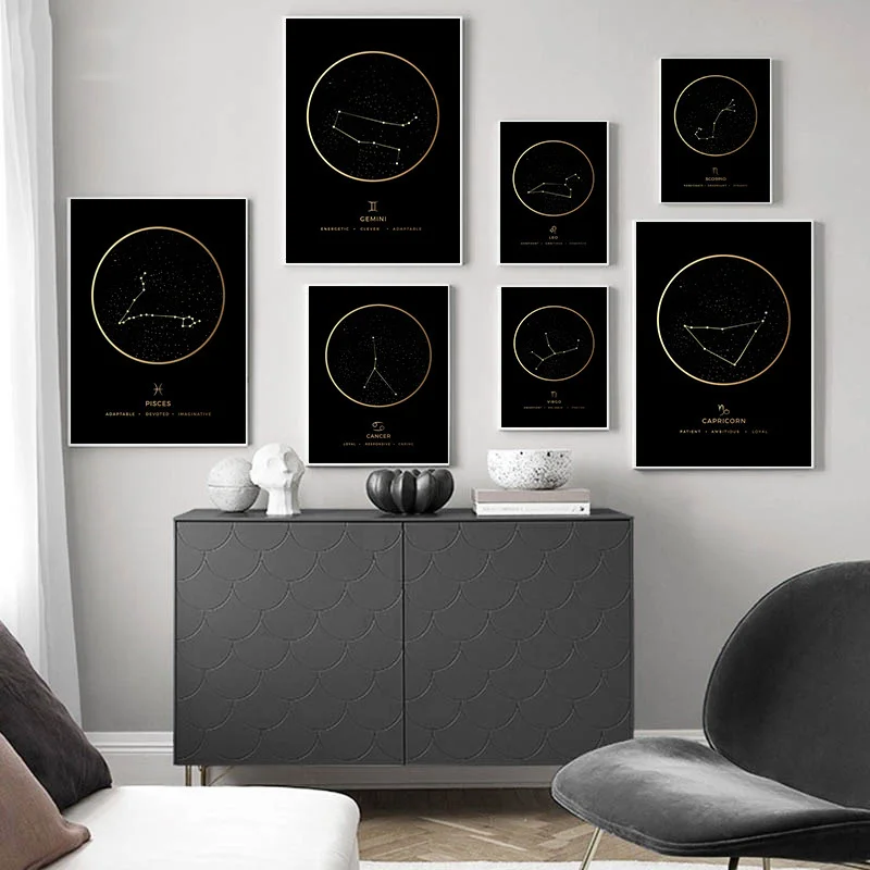 Constellation Fashion Poster Zodiac Astronomy Wall Art Nursery Print Canvas Painting Nordic Kid Decoration Picture Home Decor
Constellation Fashion Poster Zodiac Astronomy Wall Art Nursery Print Canvas Painting Nordic Kid Decoration Picture Home Decor