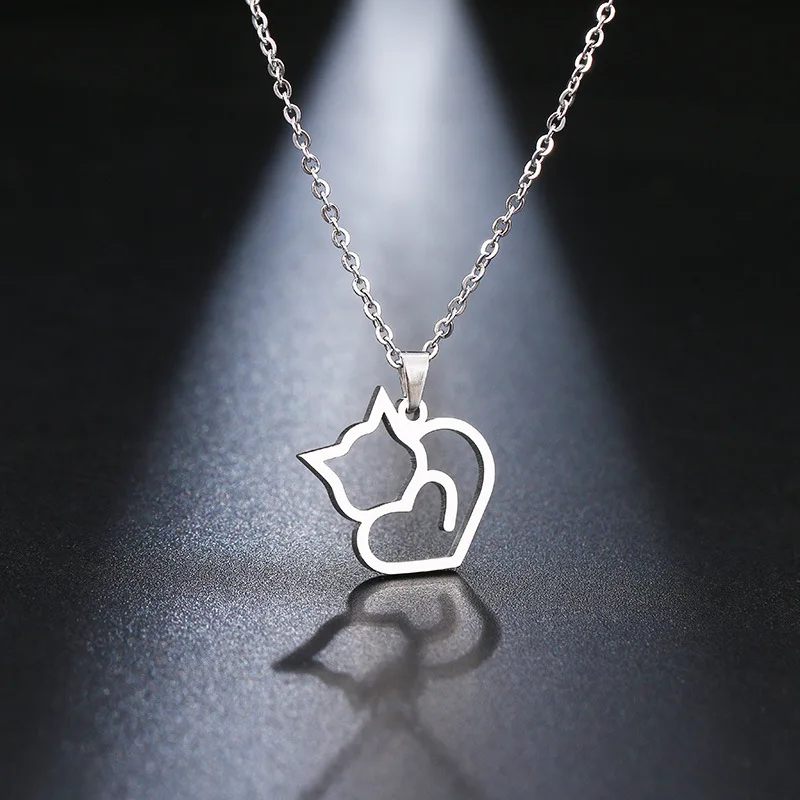 Trendy Cute Cat Necklace for Women Girls Classic Design Stainless Steel Pendant Necklace Summer Jewelry Gifts
Trendy Cute Cat Necklace for Women Girls Classic Design Stainless Steel Pendant Necklace Summer Jewelry Gifts