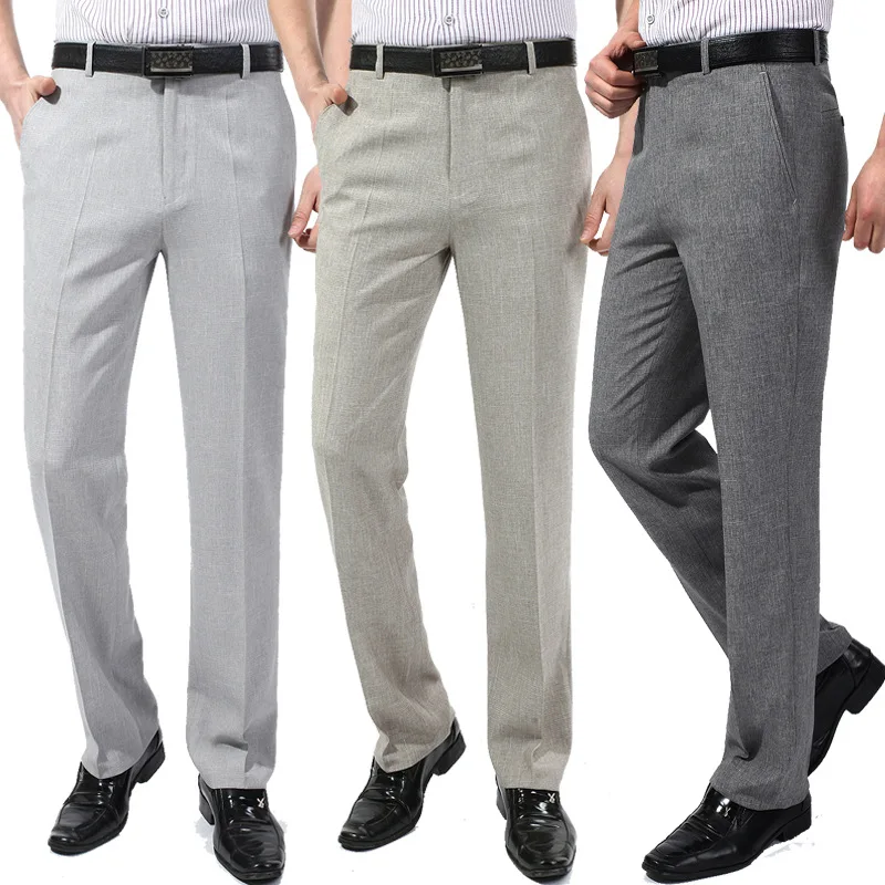 New Summer Men Suits Pants Thin High Waist Business Casual Suit Trousers Middle-aged Men's Breathable Pants Wrinkle Resistant
New Summer Men Suits Pants Thin High Waist Business Casual Suit Trousers Middle-aged Men's Breathable Pants Wrinkle Resistant