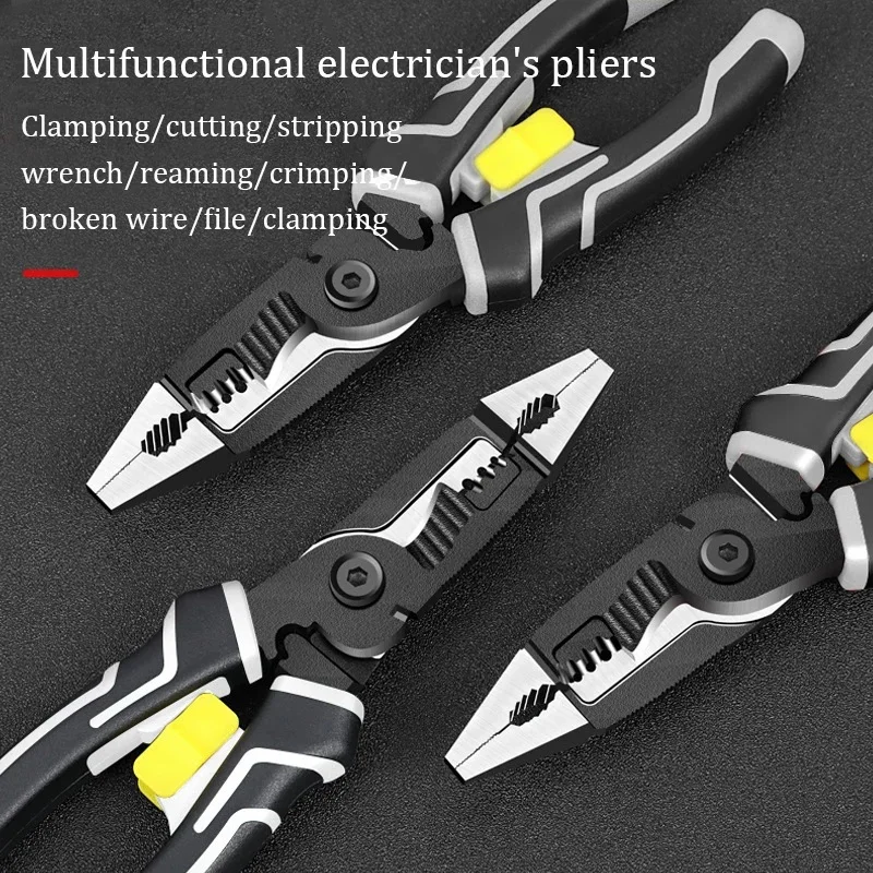 Multifunctional Electrician's Tool Pliers Wire Stripping Pliers Wire Crimping Stripping Wire-Drawing Needle Nose Pliers
Multifunctional Electrician's Tool Pliers Wire Stripping Pliers Wire Crimping Stripping Wire-Drawing Needle Nose Pliers
