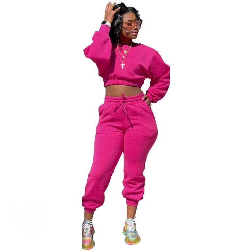 Спортивные штаны, костюмы, комплект из 2 предметов, женский короткий свитшот с длинным рукавом, топы, наряды, Осень-зима, однотонный Повседне... 
Спортивные штаны, костюмы, комплект из 2 предметов, женский короткий свитшот с длинным рукавом, топы, наряды, Осень-зима, однотонный Повседне...