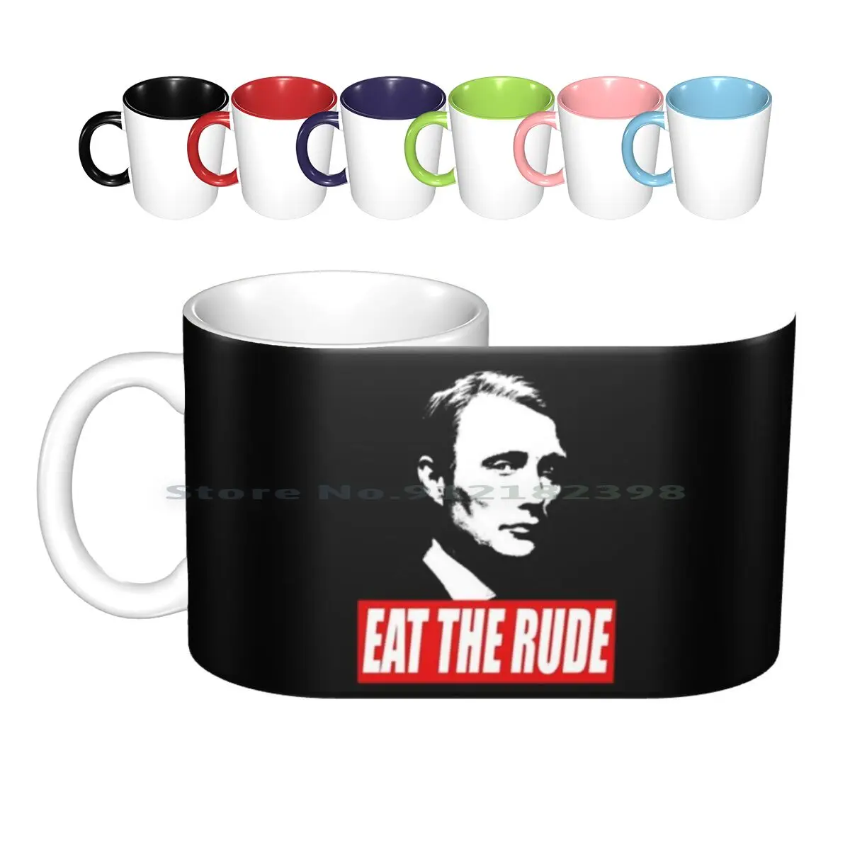 

Eat The Rude-Hannibal [ Dark Background ] Ceramic Mugs Coffee Cups Milk Tea Mug Hannibal Hannibal Lecter Nbc Hannibal Will