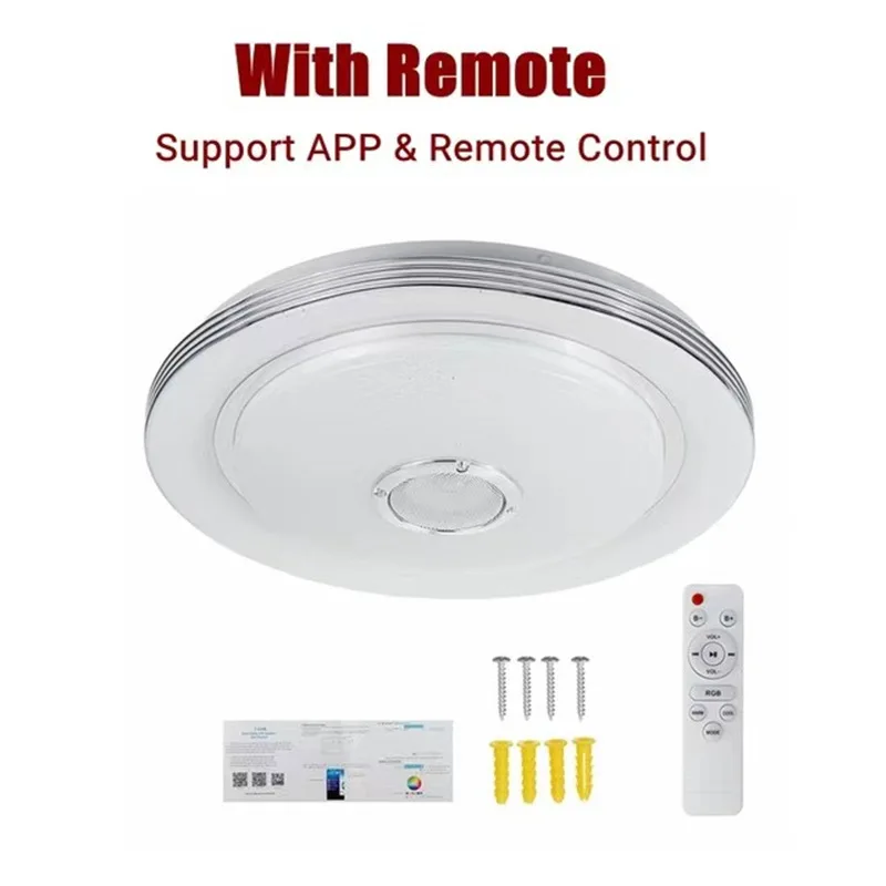 200W Music Led Ceiling Light RGB Flush Mount Round Home Lighting APP bluetooth Speaker Smart Ceiling Lamp with Remote Control
200W Music Led Ceiling Light RGB Flush Mount Round Home Lighting APP bluetooth Speaker Smart Ceiling Lamp with Remote Control
