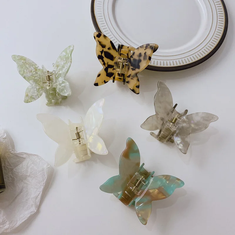 Acetate Resin Hair Claw Sweet Fairy Butterfly Hairpin Clip Gradient Tie-Dye Colored Styling Tools Barrettes for Women Girls
Acetate Resin Hair Claw Sweet Fairy Butterfly Hairpin Clip Gradient Tie-Dye Colored Styling Tools Barrettes for Women Girls