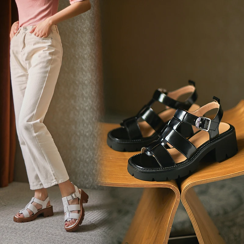 HOT Women sandals Genuine Leather Summer Shoes 22-24.5 cm full leather Sheepskin upper Buckle all-match sandals classic shoes
HOT Women sandals Genuine Leather Summer Shoes 22-24.5 cm full leather Sheepskin upper Buckle all-match sandals classic shoes