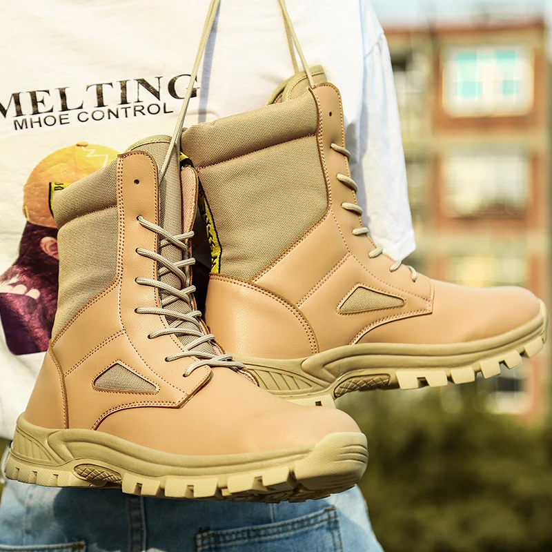 Autumn and Winter High Top Shoes Best Selling Breathable Tooling Martin Boots Men Comfortable Soft Bottom Tactical Boots for Men
Autumn and Winter High Top Shoes Best Selling Breathable Tooling Martin Boots Men Comfortable Soft Bottom Tactical Boots for Men