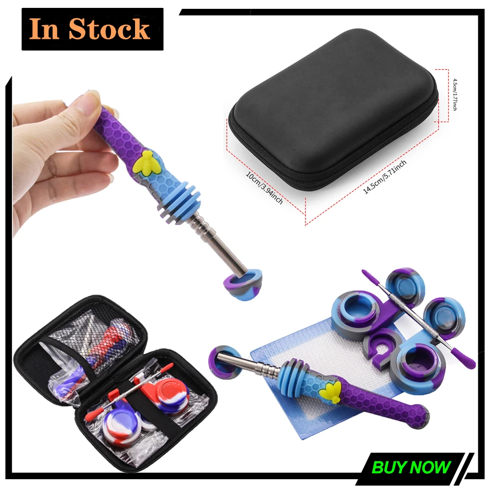 1Set Nectar Herb Collector Sleek Smoking Set Detachable Silicone Nectar Dabs Rig Weeds Accessories Kits Honey Straw Smoking Pipe
1Set Nectar Herb Collector Sleek Smoking Set Detachable Silicone Nectar Dabs Rig Weeds Accessories Kits Honey Straw Smoking Pipe