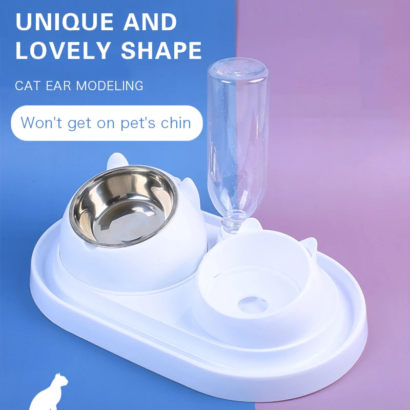 Pet Cat Bowl Dog Automatic Drinking Water Bottle Double Bowls Stainless Steel Dog Feeder 600ml Bottle Drinking Kitten Cat Bowl
Pet Cat Bowl Dog Automatic Drinking Water Bottle Double Bowls Stainless Steel Dog Feeder 600ml Bottle Drinking Kitten Cat Bowl