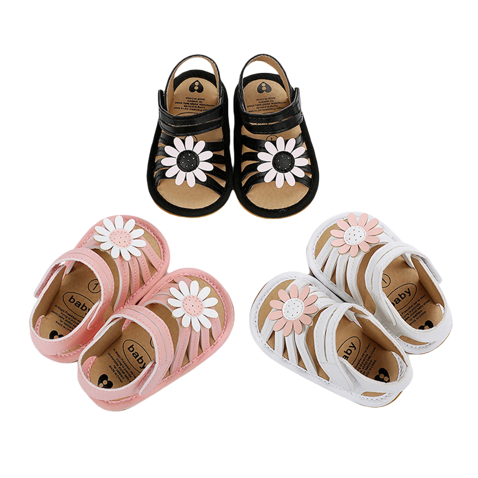 Newborn Baby Girls Summer Sandals Shoes First Walker Sunflower Decoration Soft Sole Non-Slip Shoes Infant Shoes 0-12M
Newborn Baby Girls Summer Sandals Shoes First Walker Sunflower Decoration Soft Sole Non-Slip Shoes Infant Shoes 0-12M