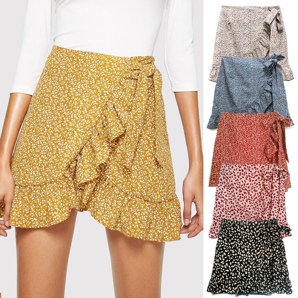 Sexy Women Fashion High Waist Frills Skirt for Women Broken Flower Half-length Skirt Printed Beach A Short Mini Skirts New 2020
Sexy Women Fashion High Waist Frills Skirt for Women Broken Flower Half-length Skirt Printed Beach A Short Mini Skirts New 2020
