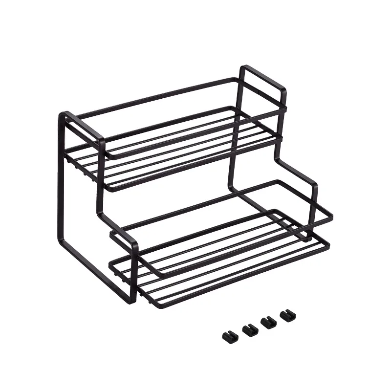 Black Kitchen Stand Storage Rack for Spice Seasoning Boxes and Jars Sundries Container Organizer Shelf
Black Kitchen Stand Storage Rack for Spice Seasoning Boxes and Jars Sundries Container Organizer Shelf