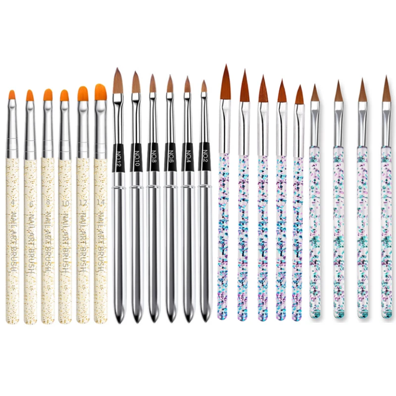 16Pcs Professional Manicure UV Gel Brush Pen Acrylic Nail Art Painting Drawing Brush Nail Brush For Manicure Phototherapy Tools
16Pcs Professional Manicure UV Gel Brush Pen Acrylic Nail Art Painting Drawing Brush Nail Brush For Manicure Phototherapy Tools