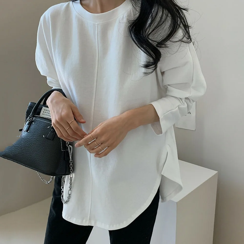 Korean Japanese White Shirt Women 2021 Fashion Casual Spring Long Sleeve O Neck T-Shirt Loose Elegant Top Ropa Mujer Shirts
Korean Japanese White Shirt Women 2021 Fashion Casual Spring Long Sleeve O Neck T-Shirt Loose Elegant Top Ropa Mujer Shirts