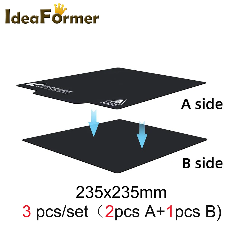 3D Printer Parts Magnetic Sticker Heat Bed Tape Size 235*235mm Square Print Bed Build Magnetic Plate Flex Surface Ender3 5
3D Printer Parts Magnetic Sticker Heat Bed Tape Size 235*235mm Square Print Bed Build Magnetic Plate Flex Surface Ender3 5