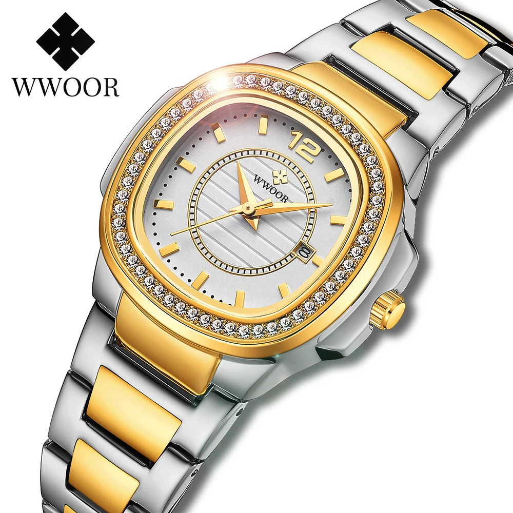 WWOOR Women Watches 2020 Fashion Diamond Bracelet Watch Luxury Brand Gold Ladies Quartz Wrist Watch Gifts For Women Montre Femme
WWOOR Women Watches 2020 Fashion Diamond Bracelet Watch Luxury Brand Gold Ladies Quartz Wrist Watch Gifts For Women Montre Femme