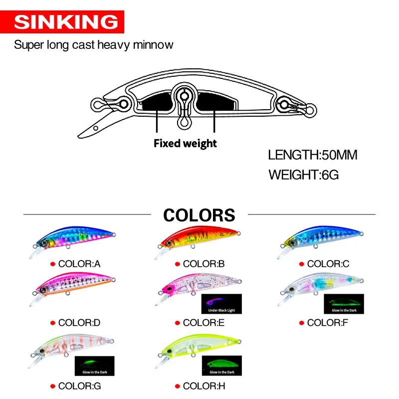 8Pcs/Set Minnow 50mm 6g Japan fishing Lure Sinking Crankbait bass trout fish Artificial lot bait pesca swimbait whopper plopper
8Pcs/Set Minnow 50mm 6g Japan fishing Lure Sinking Crankbait bass trout fish Artificial lot bait pesca swimbait whopper plopper