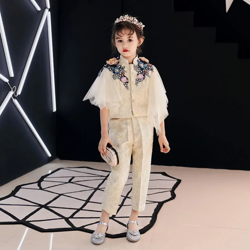 Luxury Girls Blazers Suit Lace Embroidery beading Kids Pageant Gown Birthday Costume Appliques Fashion Evening Dress Sets L47
Luxury Girls Blazers Suit Lace Embroidery beading Kids Pageant Gown Birthday Costume Appliques Fashion Evening Dress Sets L47