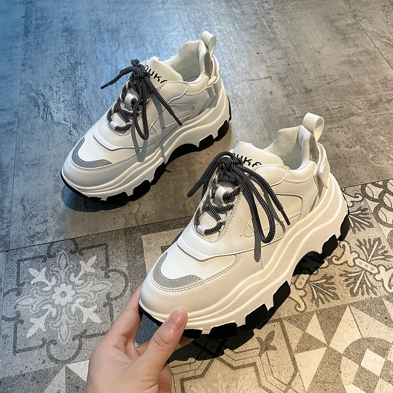 ELLALLE Women Sneaker Night Reflective Chunky Mixed Color Mesh Lace-Up Sewing shoes Spring/Autumn Female Fashion Sport Shoes
ELLALLE Women Sneaker Night Reflective Chunky Mixed Color Mesh Lace-Up Sewing shoes Spring/Autumn Female Fashion Sport Shoes