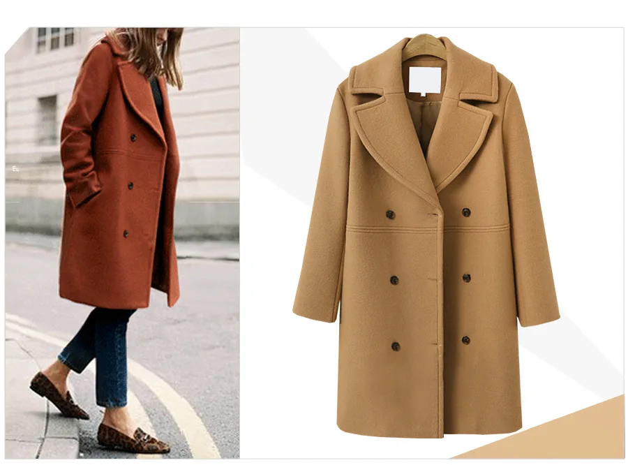 Donsignet Autumn Winter New Solid Woolen Coat for Women Plus Size Mid Length Trench Woolen Coat Women
Donsignet Autumn Winter New Solid Woolen Coat for Women Plus Size Mid Length Trench Woolen Coat Women
