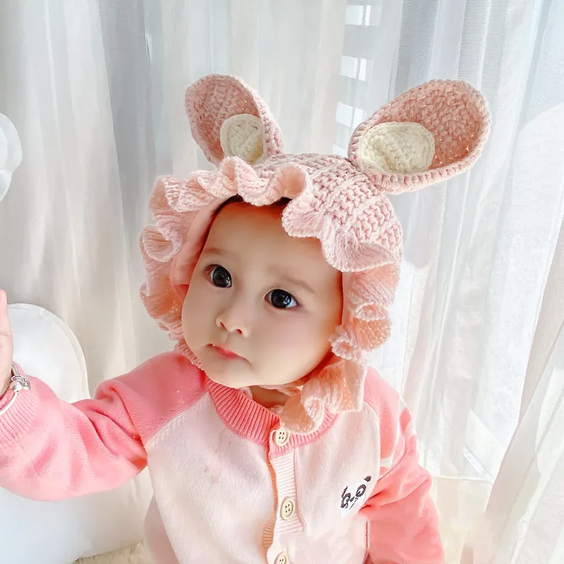 Toddler Baby Girl Hat Knitted Skullies Beanies Ruffles Rabbit Ears Lace Up Hat Autumn Winter Warm Kids Hats and Caps Accessories
Toddler Baby Girl Hat Knitted Skullies Beanies Ruffles Rabbit Ears Lace Up Hat Autumn Winter Warm Kids Hats and Caps Accessories