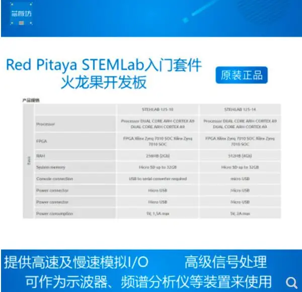 Для Red Pitaya STEM доступен STEMlab 125-10 /125-14 стартовый комплект |