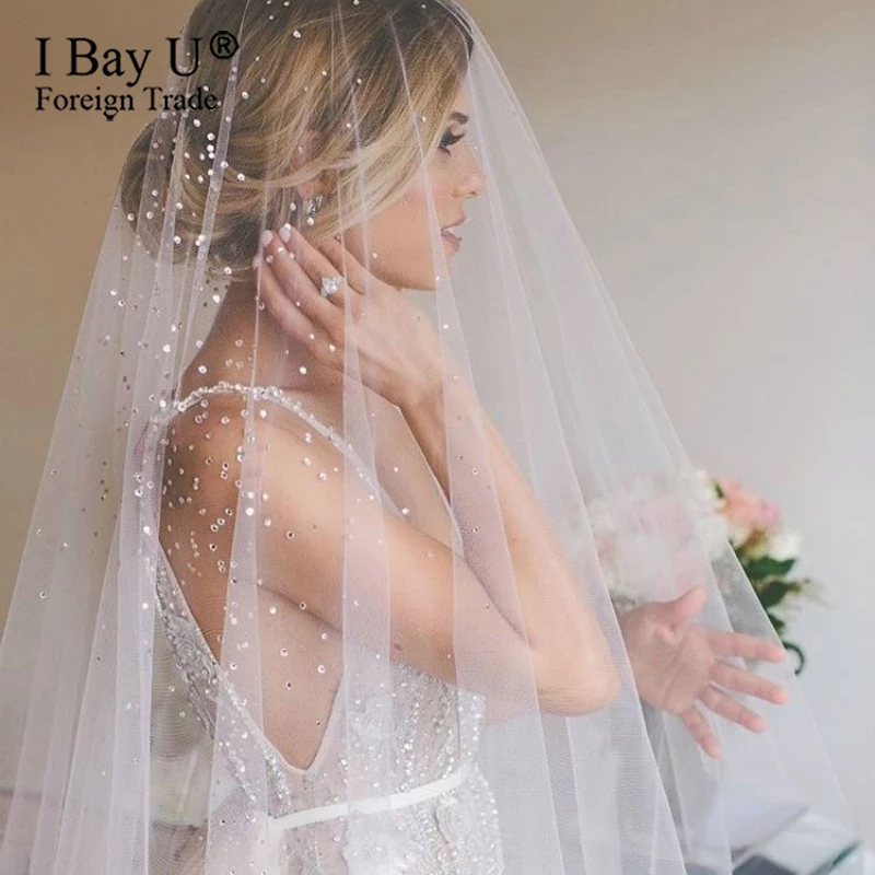 1 слой, 3 м, блестящая свадебная фата с кристаллами и жемчугом, 2020, мягкая фатиновая Фата для собора, свадебные аксессуары
1 слой, 3 м, блестящая свадебная фата с кристаллами и жемчугом, 2020, мягкая фатиновая Фата для собора, свадебные аксессуары