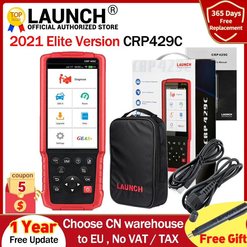 LAUNCH X431 CRP429C OBD OBD2 Code Reader Сканер для 4 системы диагностики + 11 Функция сброса CRP429 сканирующий Инструмент лучше CRP129
LAUNCH X431 CRP429C OBD OBD2 Code Reader Сканер для 4 системы диагностики + 11 Функция сброса CRP429 сканирующий Инструмент лучше CRP129