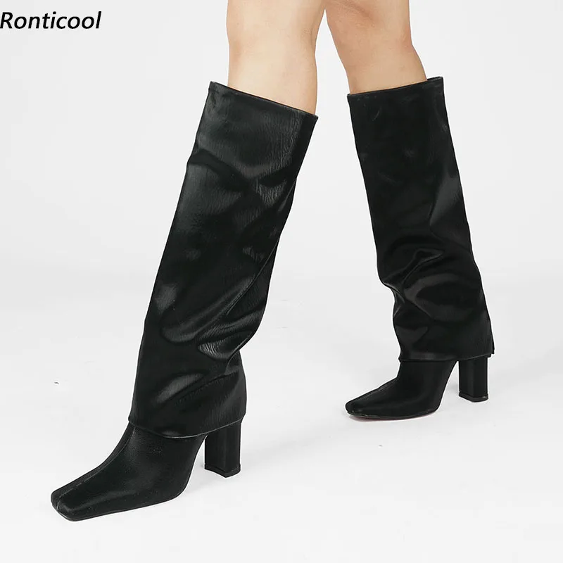 Ronticool Fashion Women Winter Knee Slip On Boots Chunky Heels Square Toe Black Burgundy Green Night Club Shoes US Size 5-15
Ronticool Fashion Women Winter Knee Slip On Boots Chunky Heels Square Toe Black Burgundy Green Night Club Shoes US Size 5-15