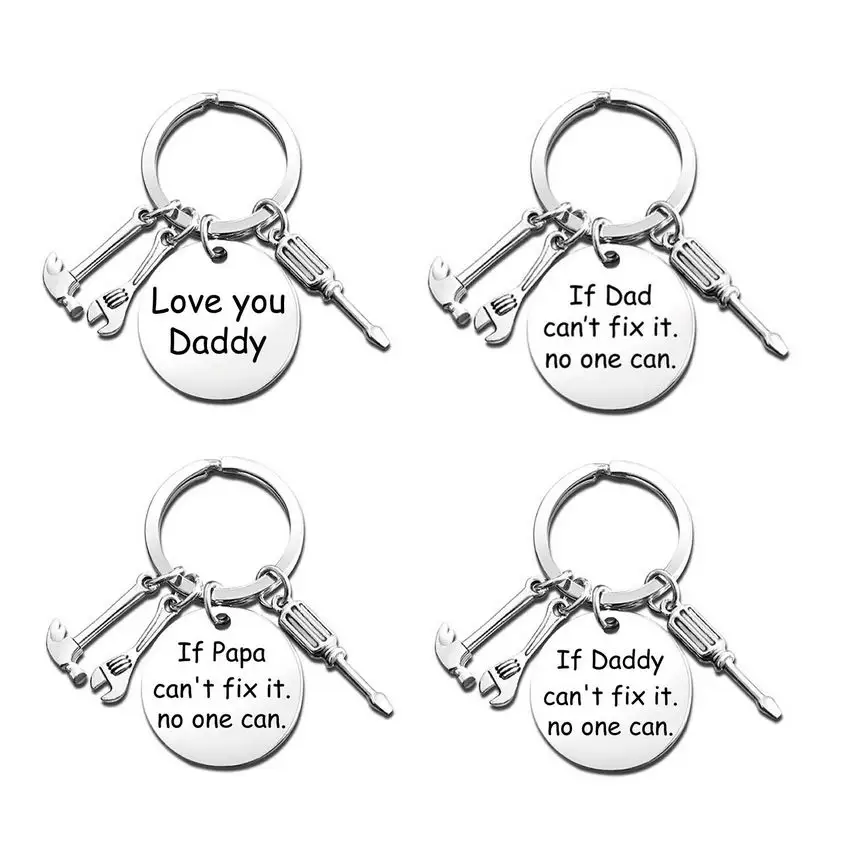 Fathers Day Gifts Customizable Lettering Round Stainless Steel Keychain 2021 Screwdriver Spanner Dad Tools Key Chain Wholesale
Fathers Day Gifts Customizable Lettering Round Stainless Steel Keychain 2021 Screwdriver Spanner Dad Tools Key Chain Wholesale
