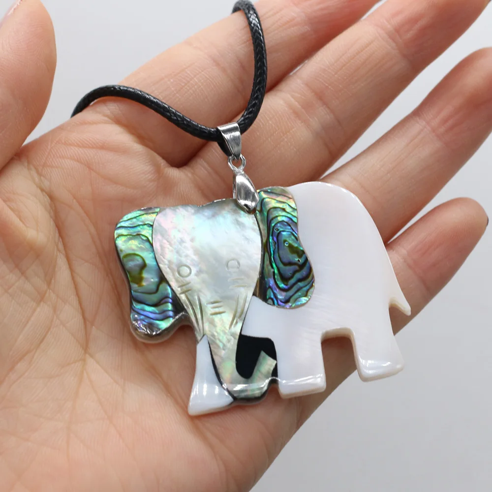Natural Shell Necklace With Elephant-Shaped Pendant Leather Cord 2MM Charms For Elegant Women Love Romantic Gift
Natural Shell Necklace With Elephant-Shaped Pendant Leather Cord 2MM Charms For Elegant Women Love Romantic Gift