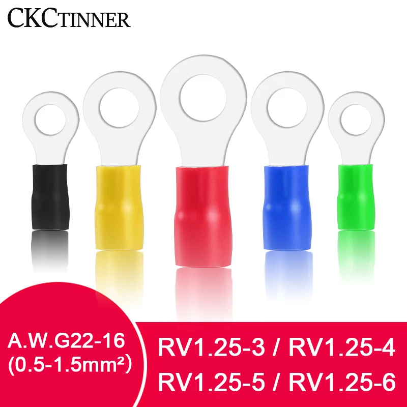 100Pcs A.W.G 22-16 RV Crimp Terminal Insulated Ring Wire Connectors Wiring Terminals Circular Round Cold Press Cable End Connect
100Pcs A.W.G 22-16 RV Crimp Terminal Insulated Ring Wire Connectors Wiring Terminals Circular Round Cold Press Cable End Connect