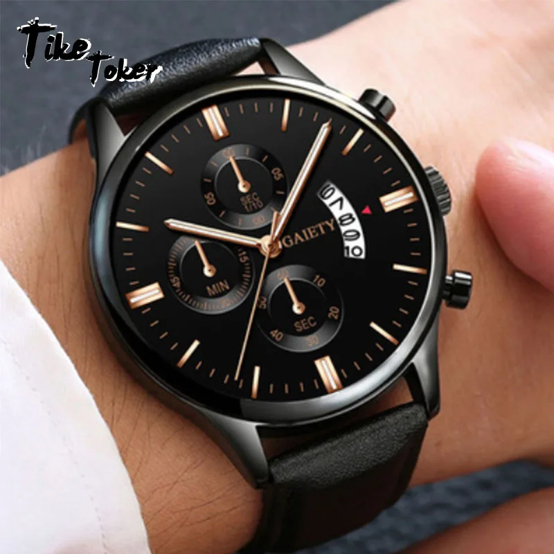 Tike Toker 2021 Watches Men Fashion Sports Stainless Steel Case Exquisite Men's Leather Band Watch Quartz Business Wristwatch
Tike Toker 2021 Watches Men Fashion Sports Stainless Steel Case Exquisite Men's Leather Band Watch Quartz Business Wristwatch
