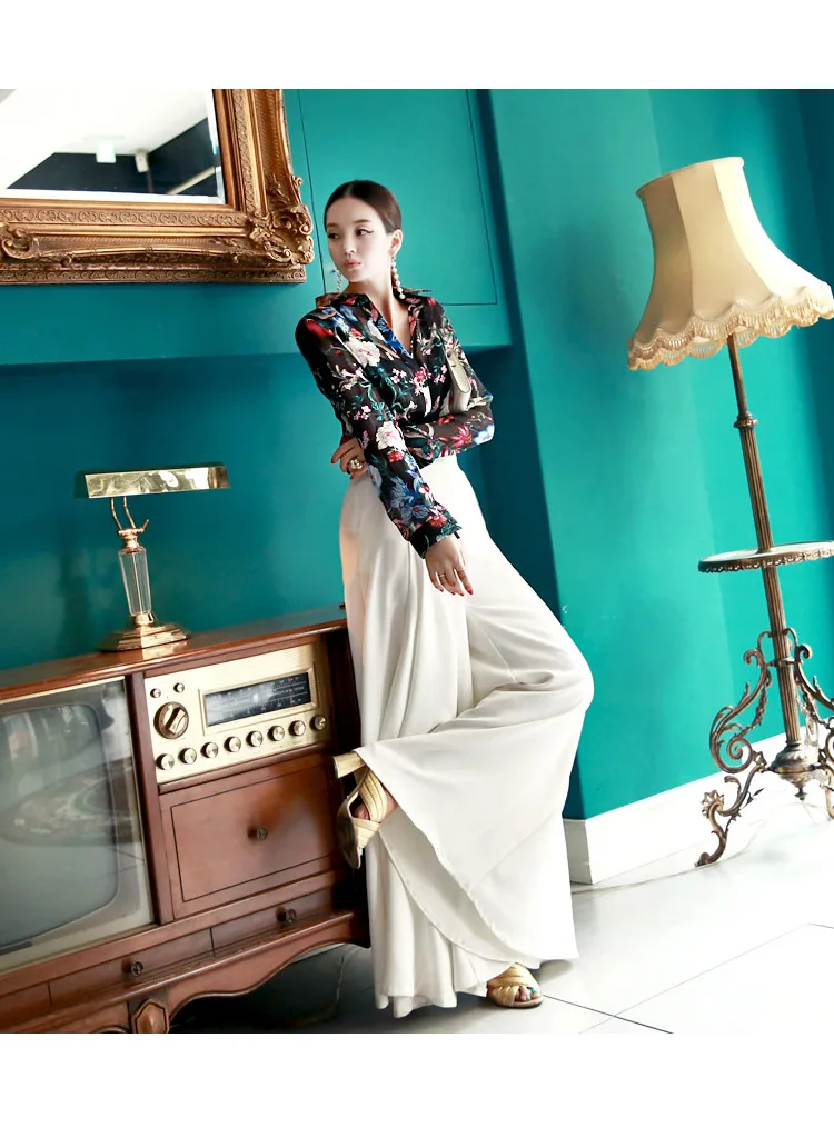 2020 New Women's Baggy Pants Wide-leg Chiffon Linen Yarn High Waist Plus Size Flared Pants White Black Beautiful Loose Trousers
2020 New Women's Baggy Pants Wide-leg Chiffon Linen Yarn High Waist Plus Size Flared Pants White Black Beautiful Loose Trousers
