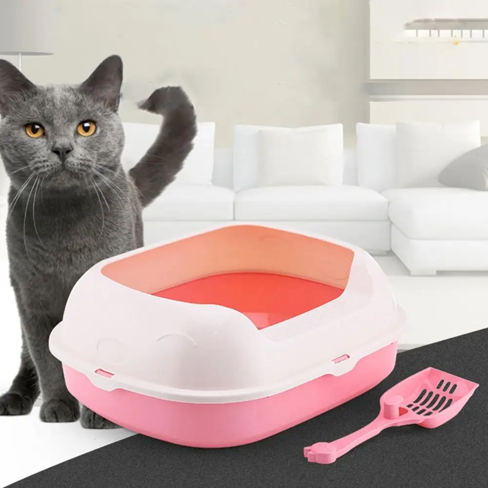 Pet Toilet Semi-enclosed Anti Splash Cat Litter Box With Scoop Kitten Clean Bathroom Accessories Dog Tray Puppy Plastic Bedpan
Pet Toilet Semi-enclosed Anti Splash Cat Litter Box With Scoop Kitten Clean Bathroom Accessories Dog Tray Puppy Plastic Bedpan