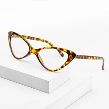 Fashion Cat Eyes Reading Glasses Ultralight Small Frame Clear Lens Presbyopic Eyeglasses For Women Men With +1.0 to +4.0