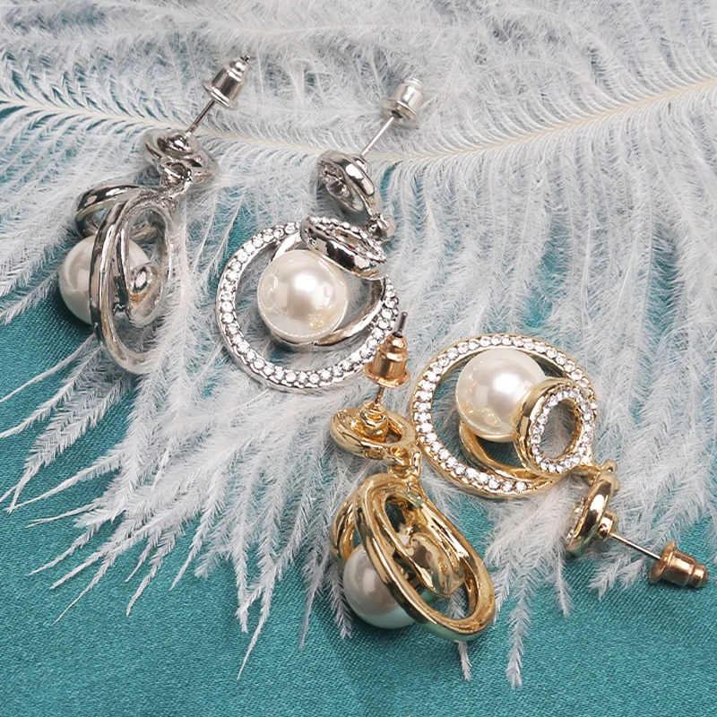 New Year's Earrings For Women Unusual Earring 2020 Trend Long Hanging Vintage Stainless Steel Pearl Earrings Crystal Jewelry
New Year's Earrings For Women Unusual Earring 2020 Trend Long Hanging Vintage Stainless Steel Pearl Earrings Crystal Jewelry