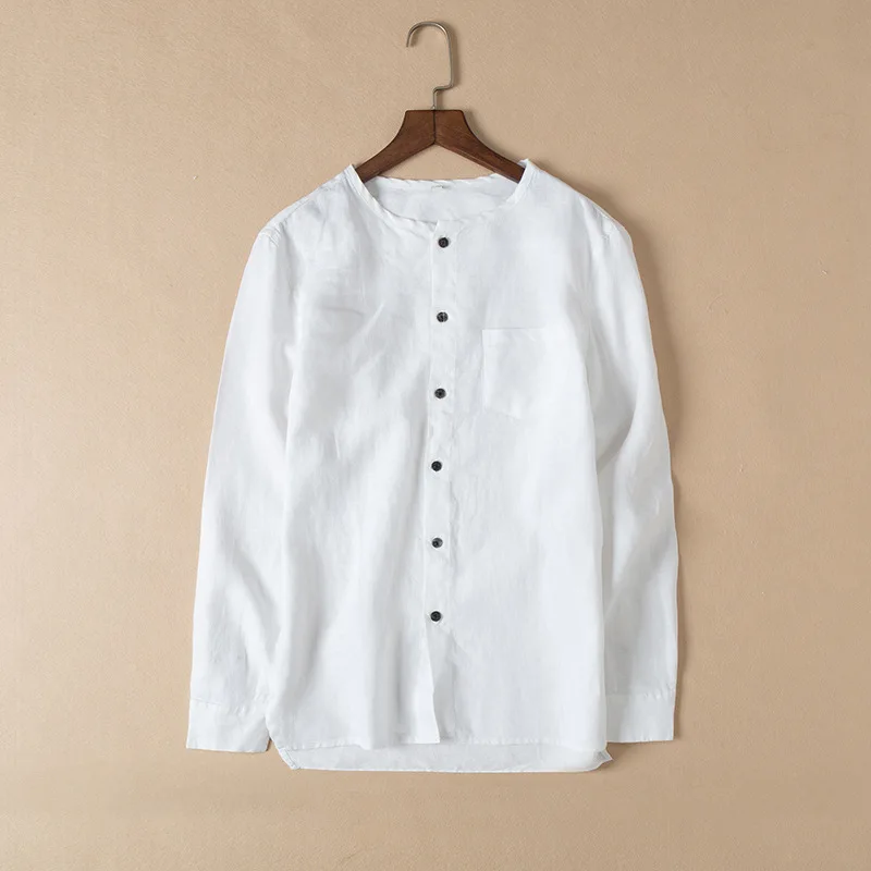 Boutique men's Day single men's loose long sleeve Linen Shirt ramie shirt
Boutique men's Day single men's loose long sleeve Linen Shirt ramie shirt