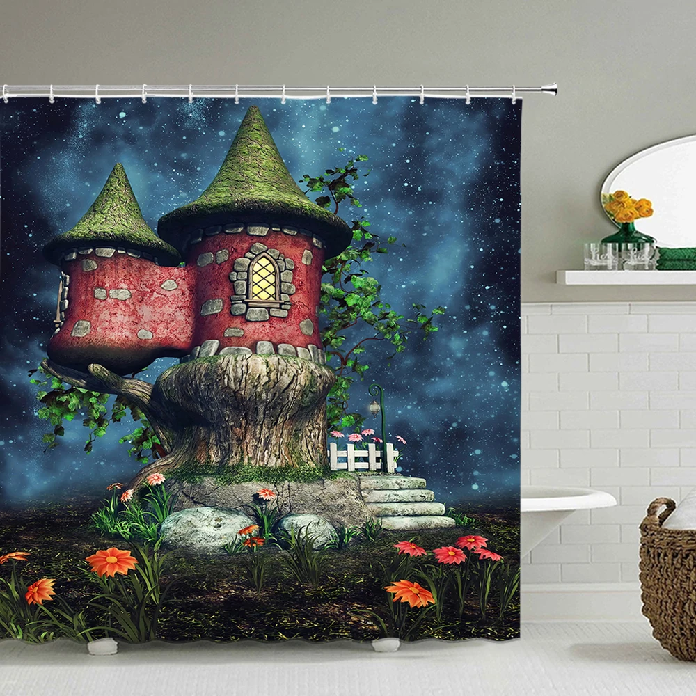 Шторы для душа Мультяшные фантазийные, водонепроницаемые занавески для ванной комнаты с 3d принтом «Dream Forest» и крючками, домашний декор, зана...
Шторы для душа Мультяшные фантазийные, водонепроницаемые занавески для ванной комнаты с 3d принтом «Dream Forest» и крючками, домашний декор, зана...