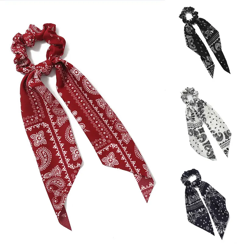 Popular Cashew Print Knotted Scrunchies Hair Ties Women Ponytail Scarf Long Ribbon Hair Rope Hair Accessories Elastic Hairbands 
Popular Cashew Print Knotted Scrunchies Hair Ties Women Ponytail Scarf Long Ribbon Hair Rope Hair Accessories Elastic Hairbands