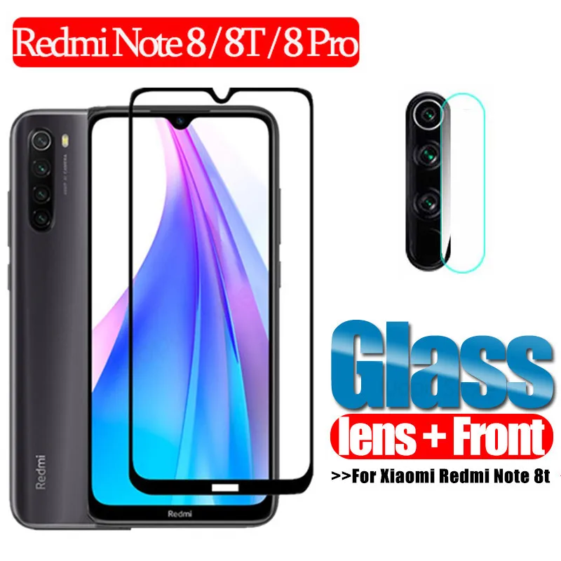 2 в 1 стекло для Xiaomi Redmi Note 8 t pro объектив камеры Защитное 8A защита экрана | Мобильные