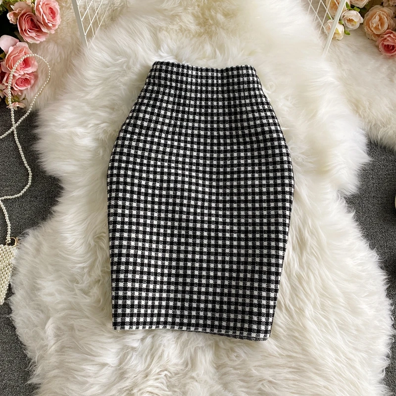 Korean OL High Waist Slim Bandage Women Skirts Vintage Plaid Mini Skirt New Fashion Preppy Style Lacing Bow Faldas Mujer 
Korean OL High Waist Slim Bandage Women Skirts Vintage Plaid Mini Skirt New Fashion Preppy Style Lacing Bow Faldas Mujer