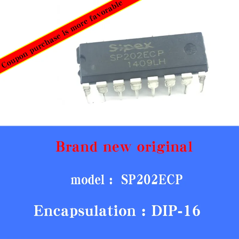 10/PCS Lot New original SP202ECP-L DIP16 RS-232 interface transceiver IC integrated circuit chip
10/PCS Lot New original SP202ECP-L DIP16 RS-232 interface transceiver IC integrated circuit chip