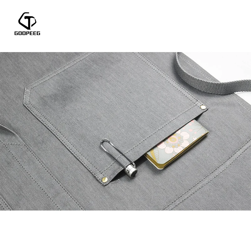 GOOPEEG denim fabric work apron Korean fashion will be customized to make LOGO printing milk tea shop work clothes split waist
GOOPEEG denim fabric work apron Korean fashion will be customized to make LOGO printing milk tea shop work clothes split waist