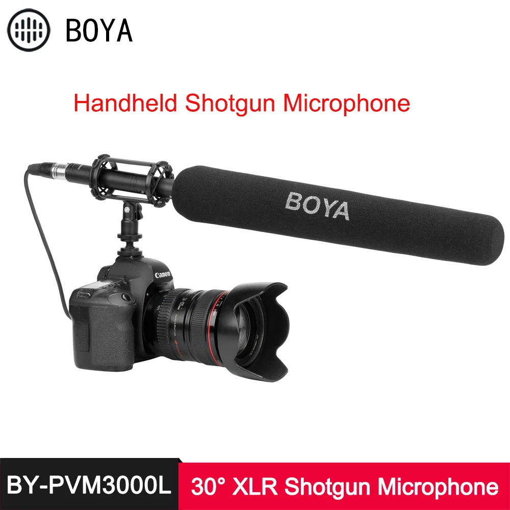 Конденсаторный микрофон BOYA PVM3000, сверхкардиоидный электромагнитный микрофон для камкордера, цифрового зеркального фотоаппарата, 30 °, 50 °, 70 ...
Конденсаторный микрофон BOYA PVM3000, сверхкардиоидный электромагнитный микрофон для камкордера, цифрового зеркального фотоаппарата, 30 °, 50 °, 70 ...