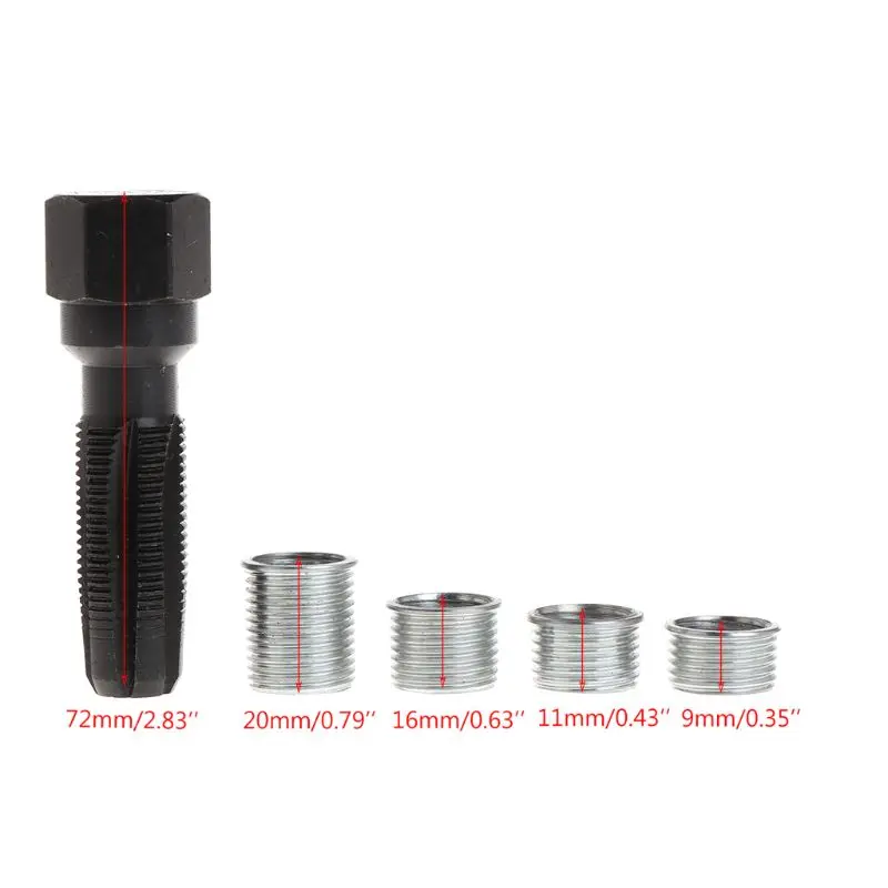14mm Spark Plug Rethread Rethreader Repair Tap Tool Reamer Inserts Kit Professional
14mm Spark Plug Rethread Rethreader Repair Tap Tool Reamer Inserts Kit Professional