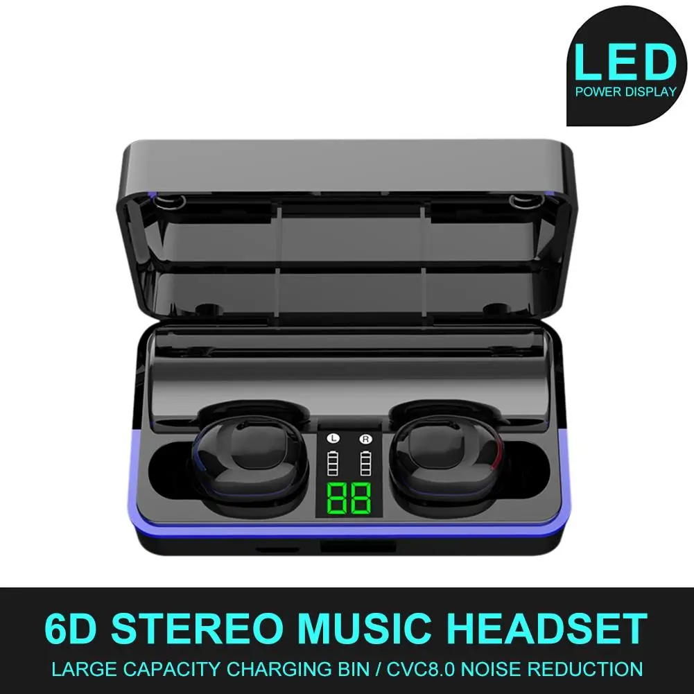 CVC6.0 Шум снижение W12 Беспроводной Bluetooth гарнитура V5.0 In-ear Наушники с светодиодный цифровой Дисплей Мощность банка спортивные наушники
CVC6.0 Шум снижение W12 Беспроводной Bluetooth гарнитура V5.0 In-ear Наушники с светодиодный цифровой Дисплей Мощность банка спортивные наушники