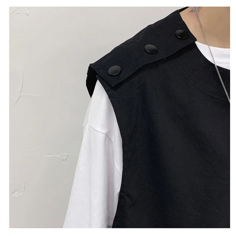 Una Reta Hip Hop Vest Men New Arrivals Harajuku Irregular design Vest Fashion Core Vest Sleeveless Jacket Men's Vest Streetwear 
Una Reta Hip Hop Vest Men New Arrivals Harajuku Irregular design Vest Fashion Core Vest Sleeveless Jacket Men's Vest Streetwear